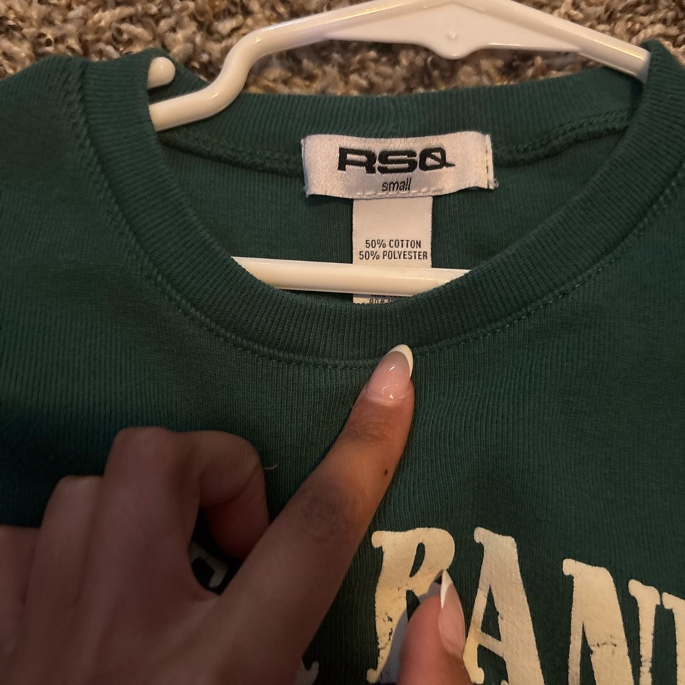 RSQ Teal Sweatshirt with White Print